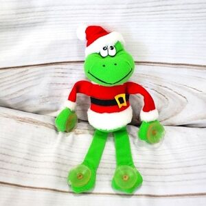 Russ Christmas Frog Plush Window Clinger Stuffed Toy 8 Inch 2006 #4815